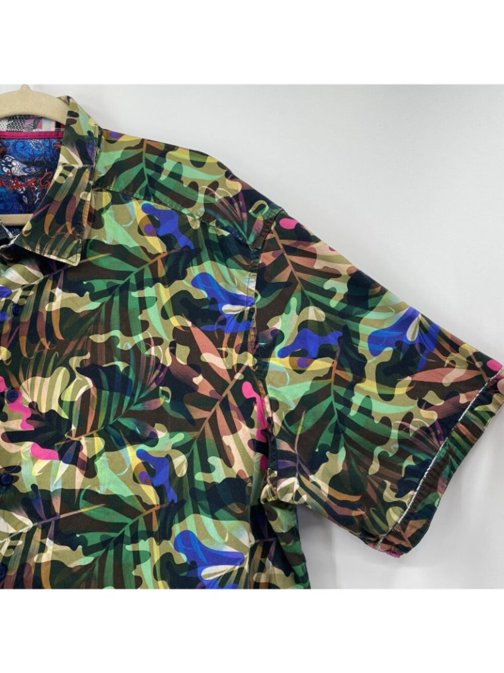 Robert Graham Size 2XL Classic Fit Floral SS Shirt Tropical Mixed Media - Picture 11 of 13
